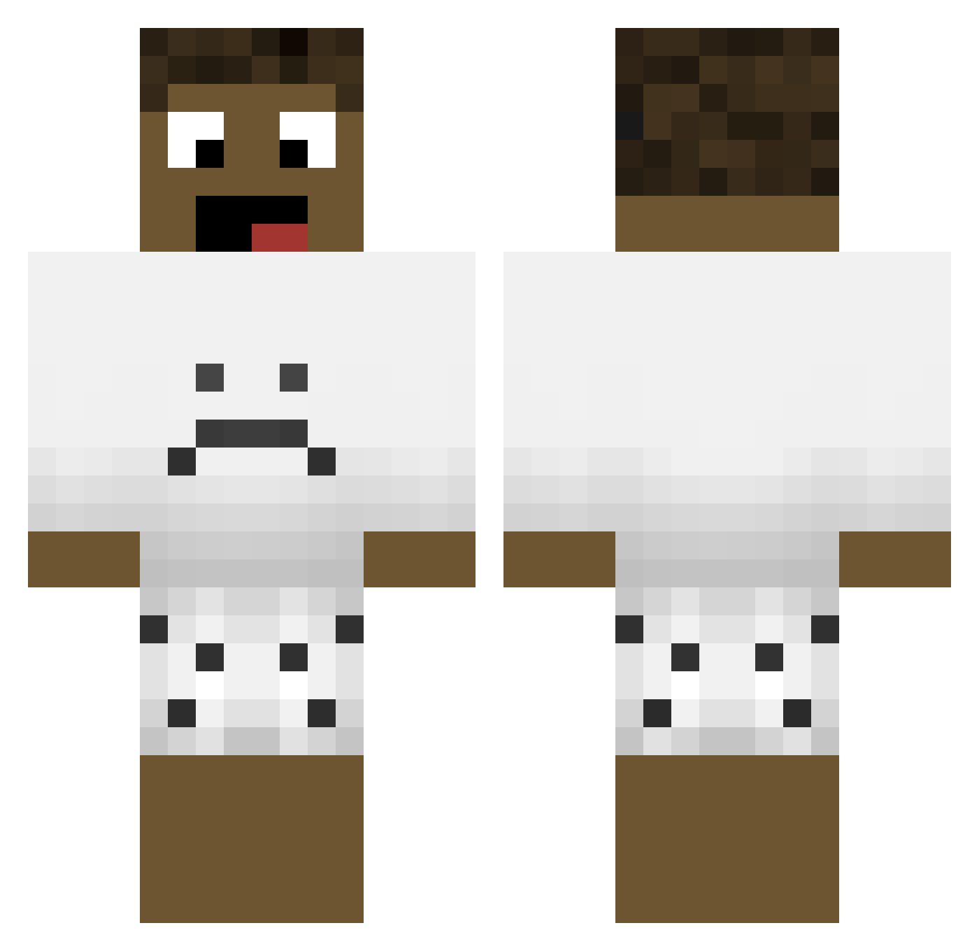Bmki2 Minecraft skin, front and back view