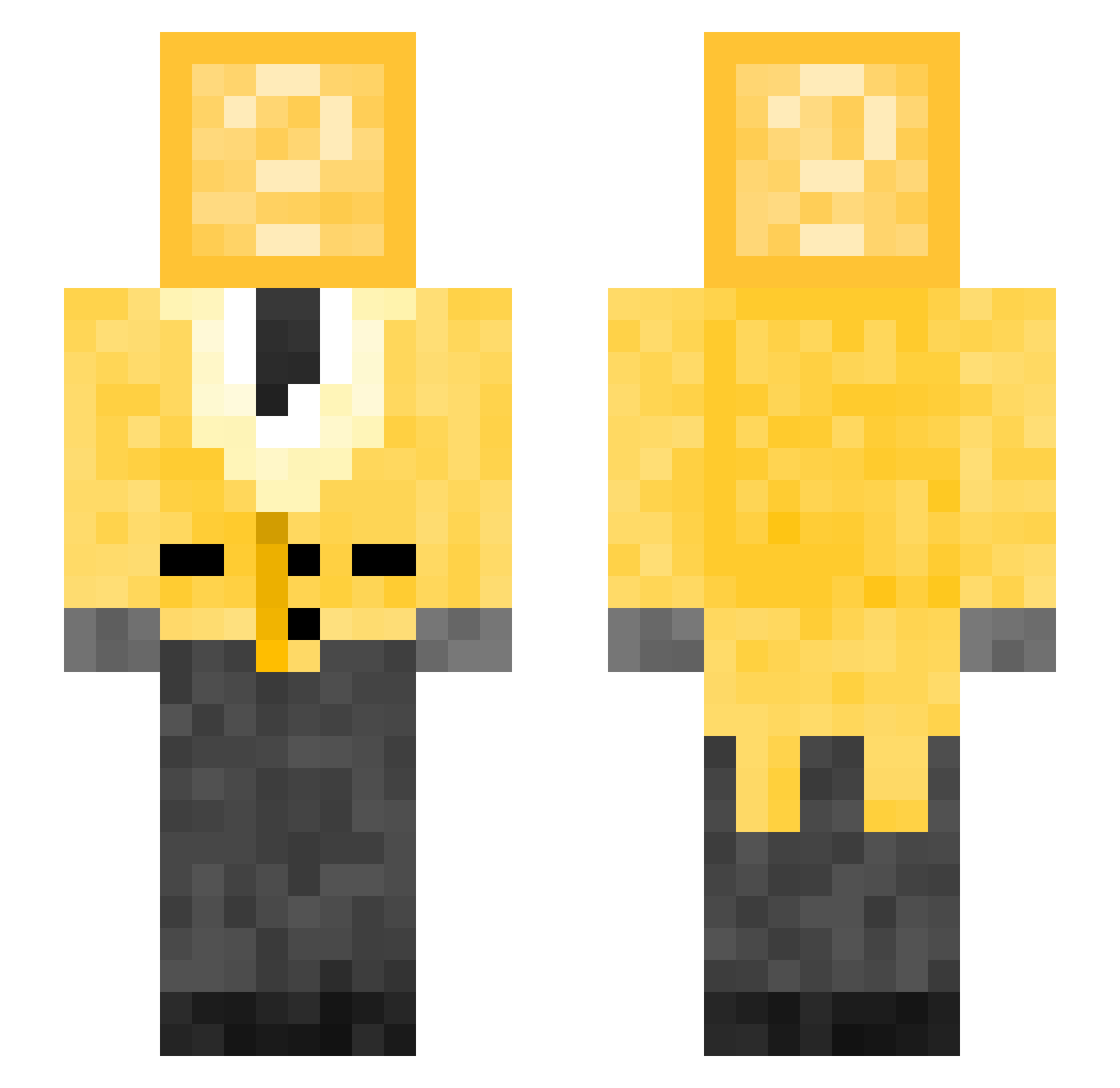 fjunn Minecraft skin, front and back view