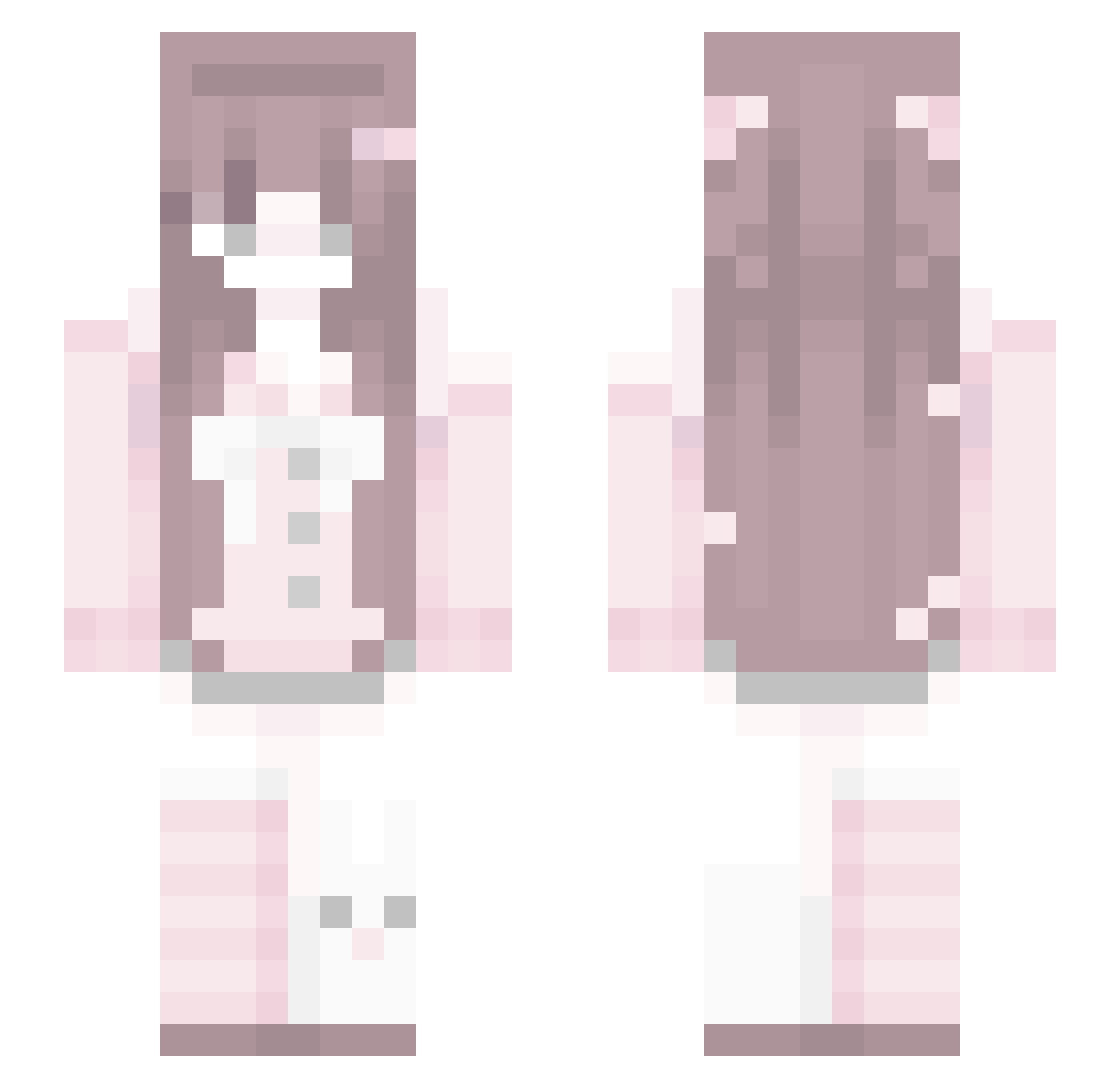 YuriVu Minecraft skin, front and back view