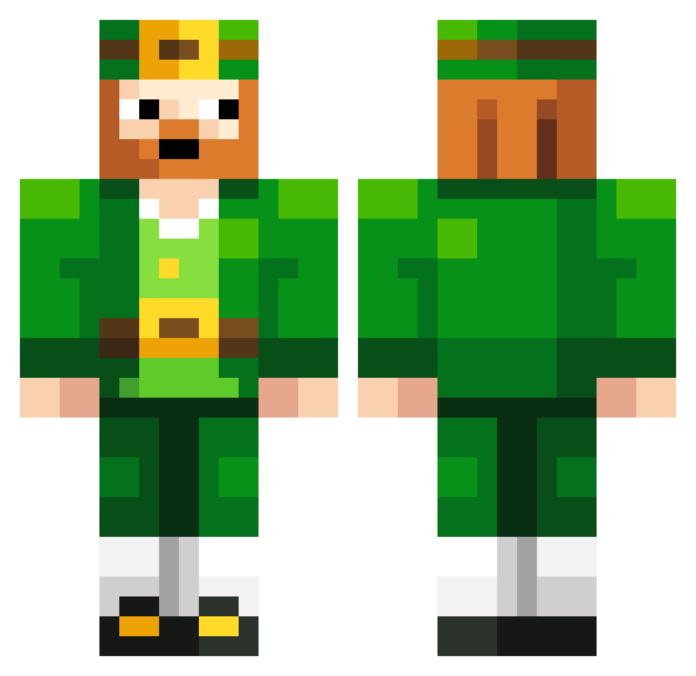 Ww_astros_wW Minecraft skin, front and back view