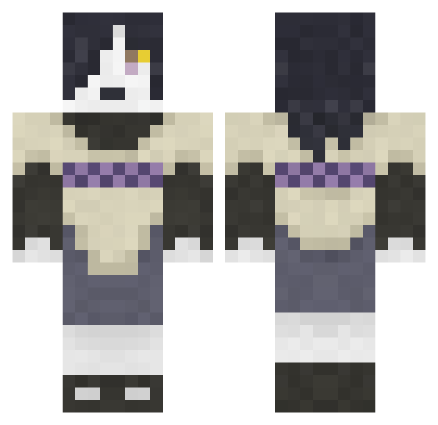 Anthidium Minecraft skin, front and back view