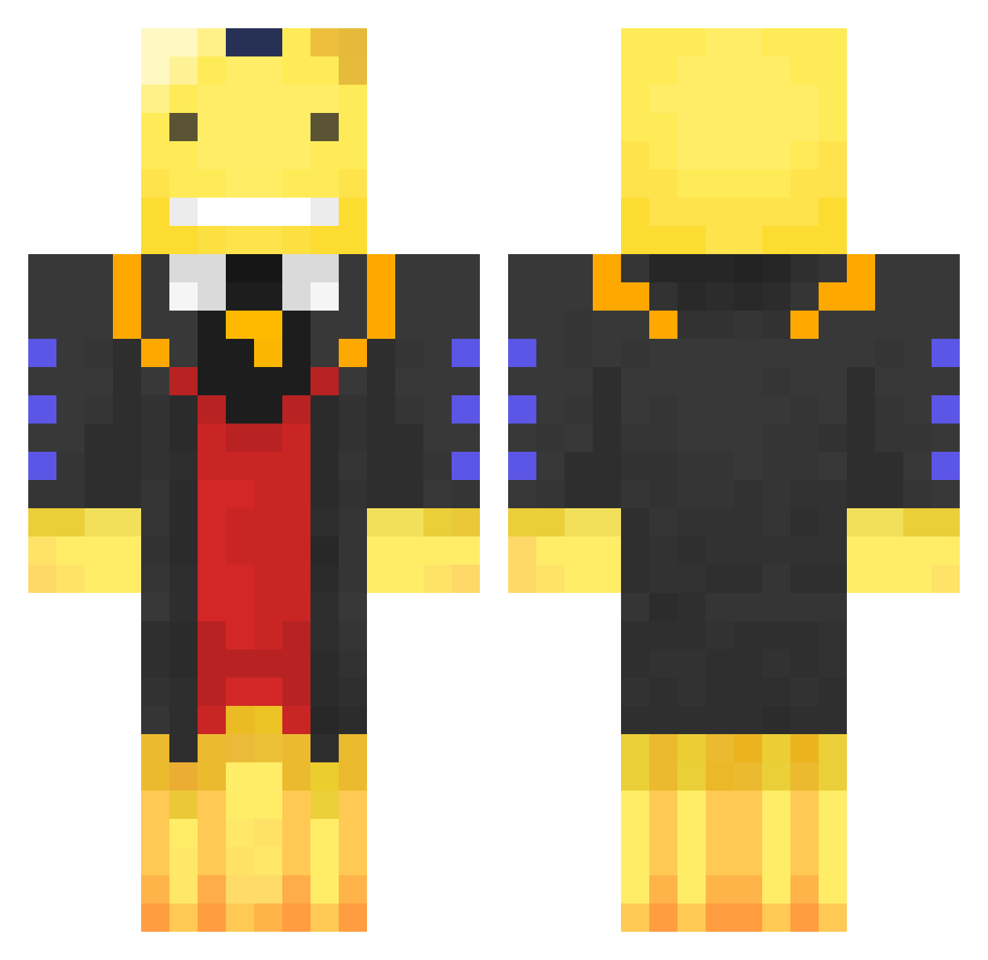 ItssDummyDoe Minecraft skin, front and back view