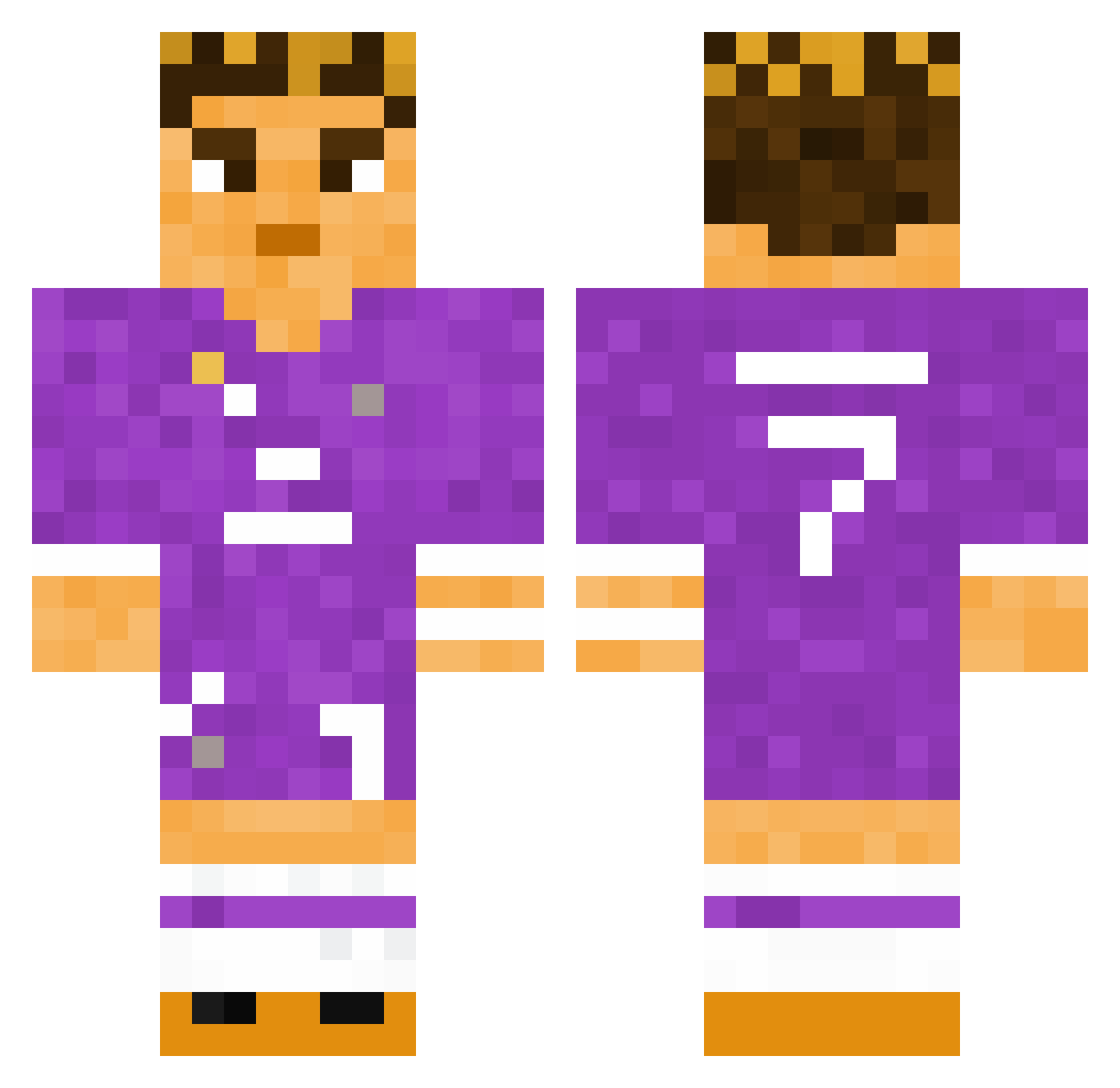 zx6d Minecraft skin, front and back view