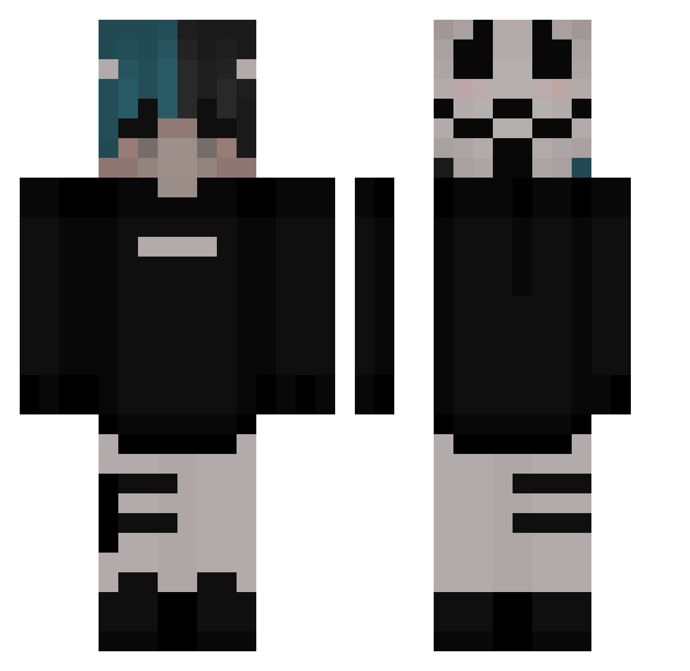 Riesyo Minecraft skin, front and back view