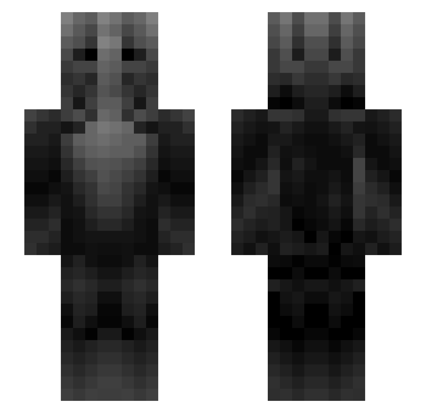 InDieJanaJones Minecraft skin, front and back view