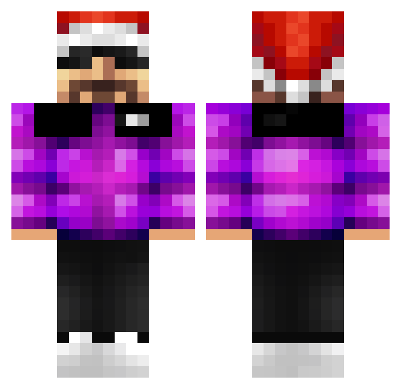 Lokensuwa Minecraft skin, front and back view