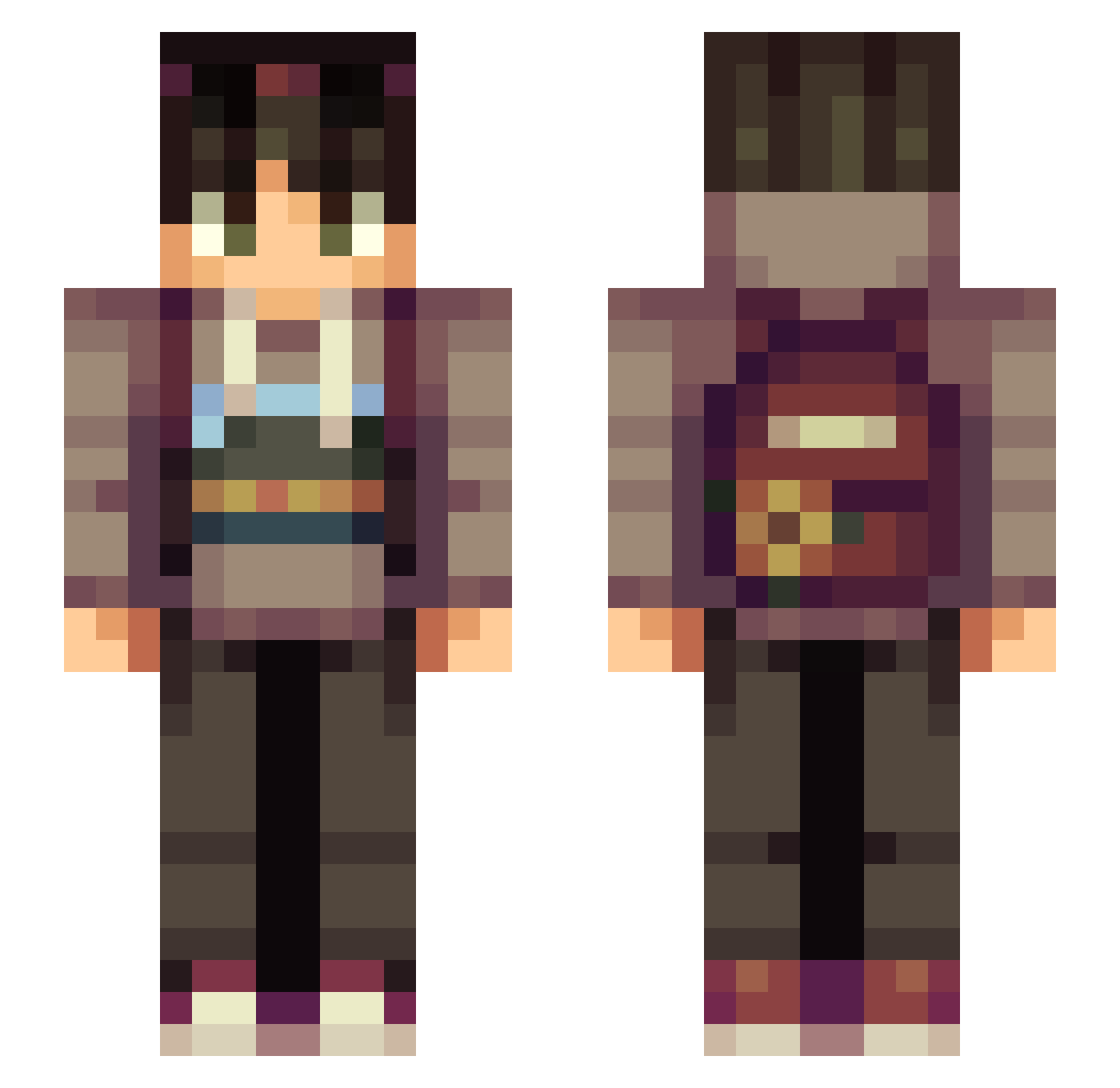 KremitDeFroge Minecraft skin, front and back view