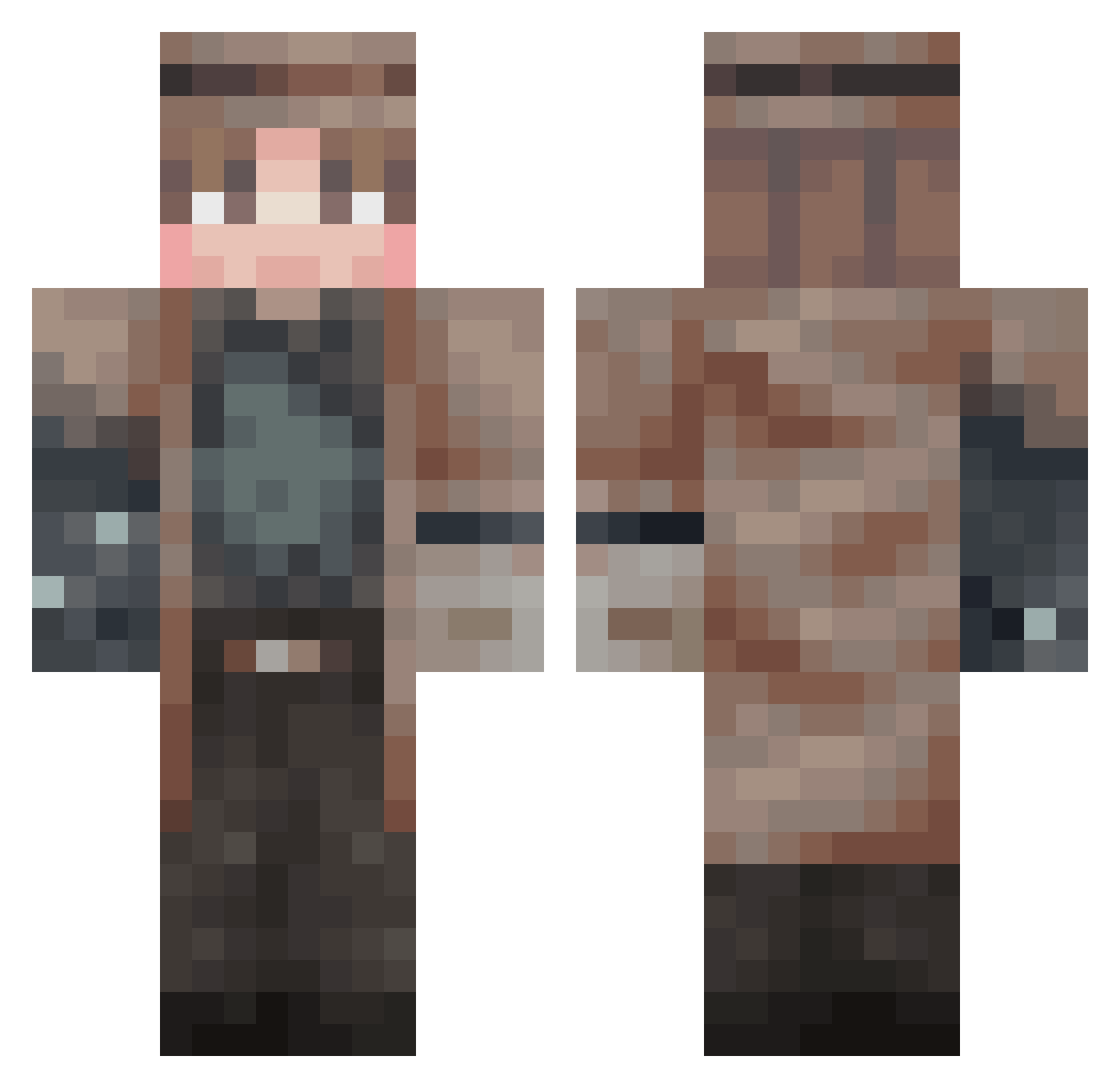 Tatusiem Minecraft skin, front and back view