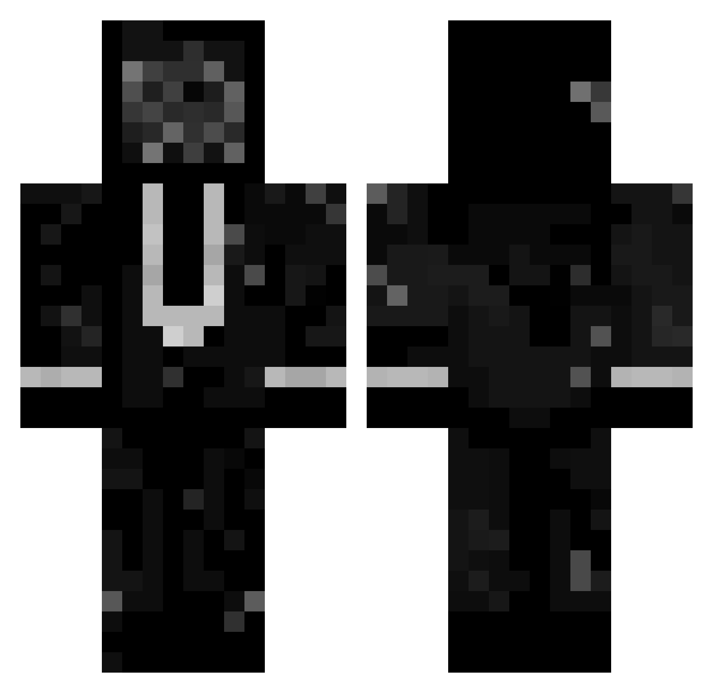 AndyCarreraYT Minecraft skin, front and back view