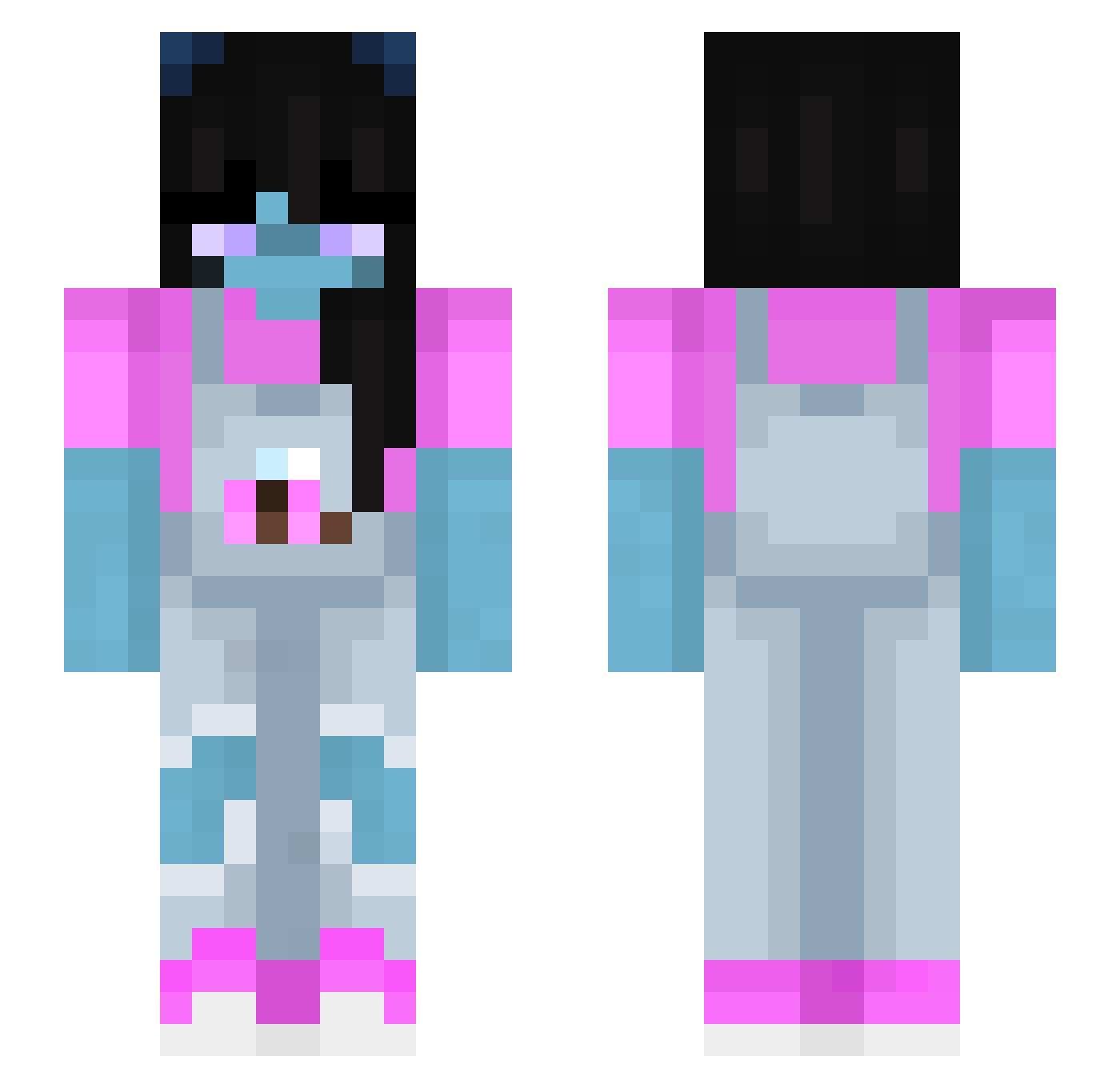 Annuller Minecraft skin, front and back view
