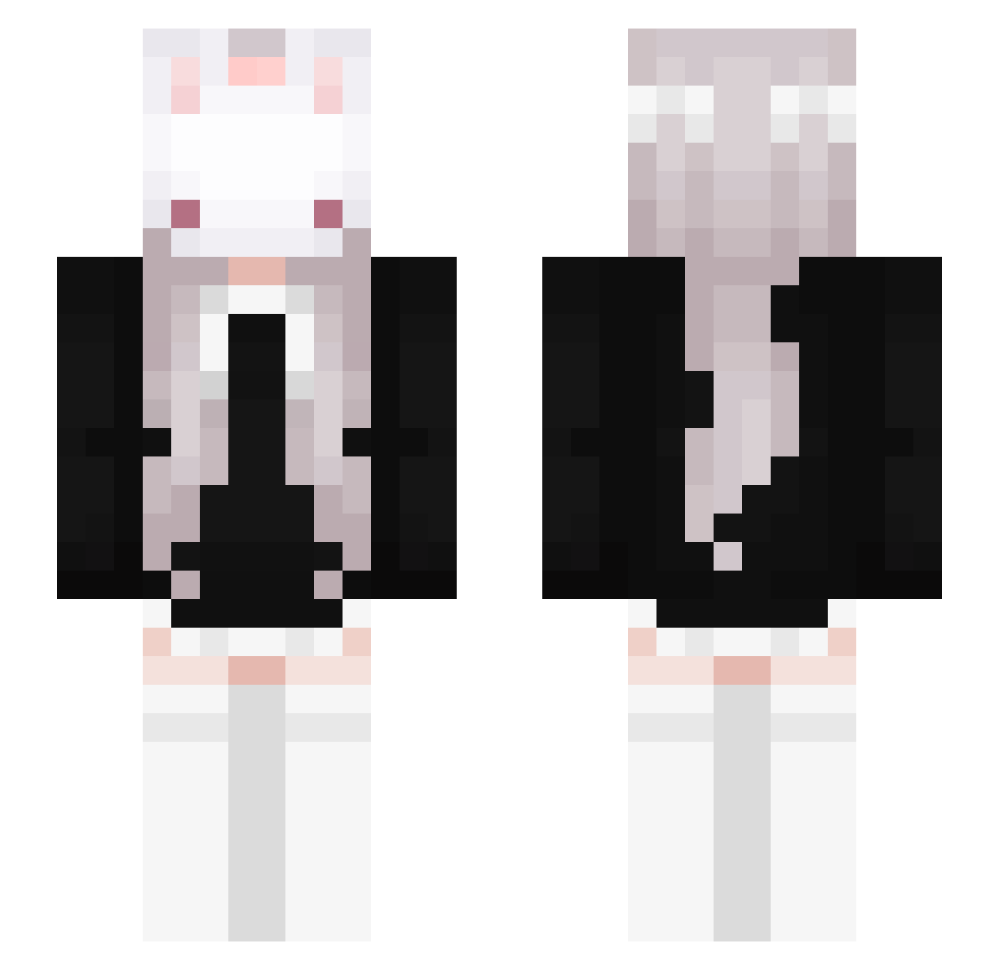 ohkoe Minecraft skin, front and back view