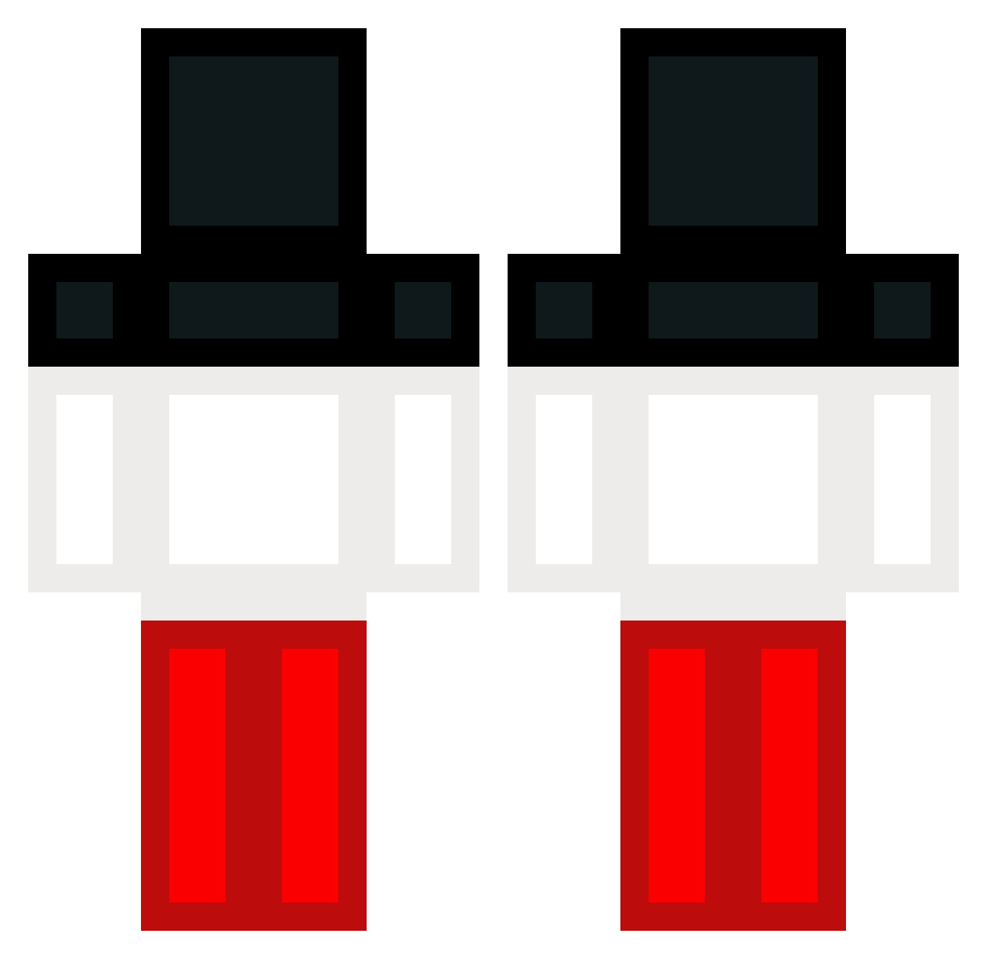 TheGreatGaw Minecraft skin, front and back view