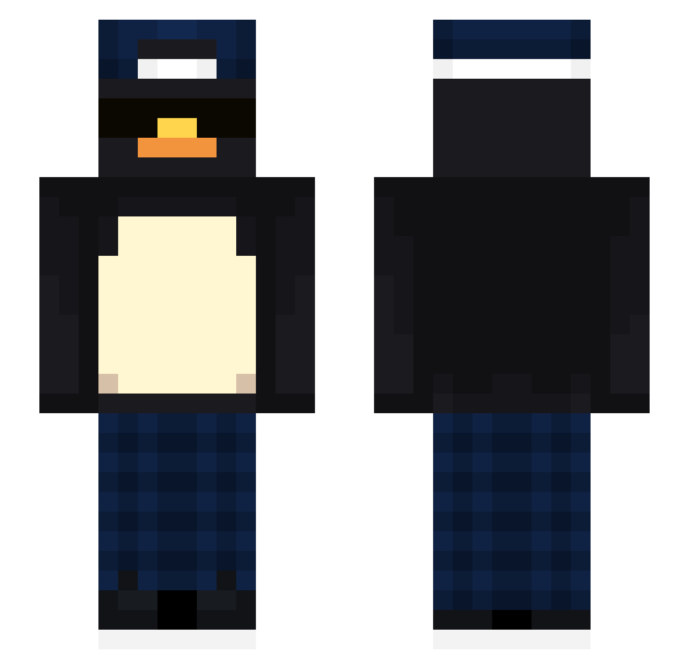 0c3qn_ Minecraft skin, front and back view