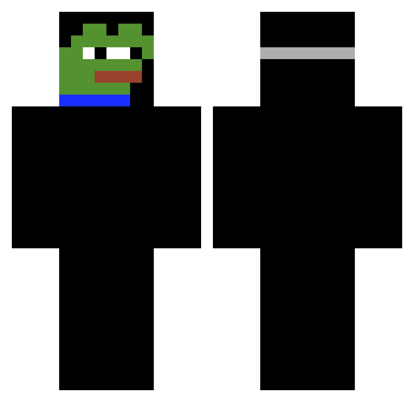 Vinycius Minecraft skin, front and back view