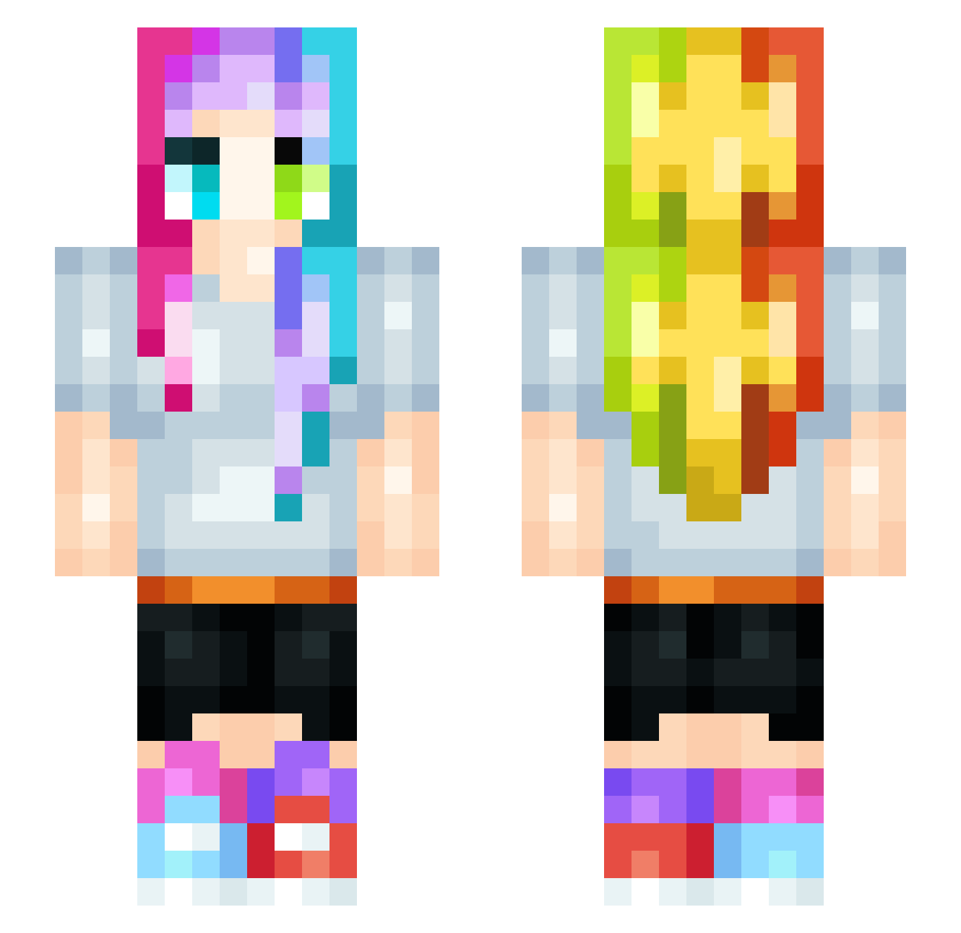 Rajani12 Minecraft skin, front and back view