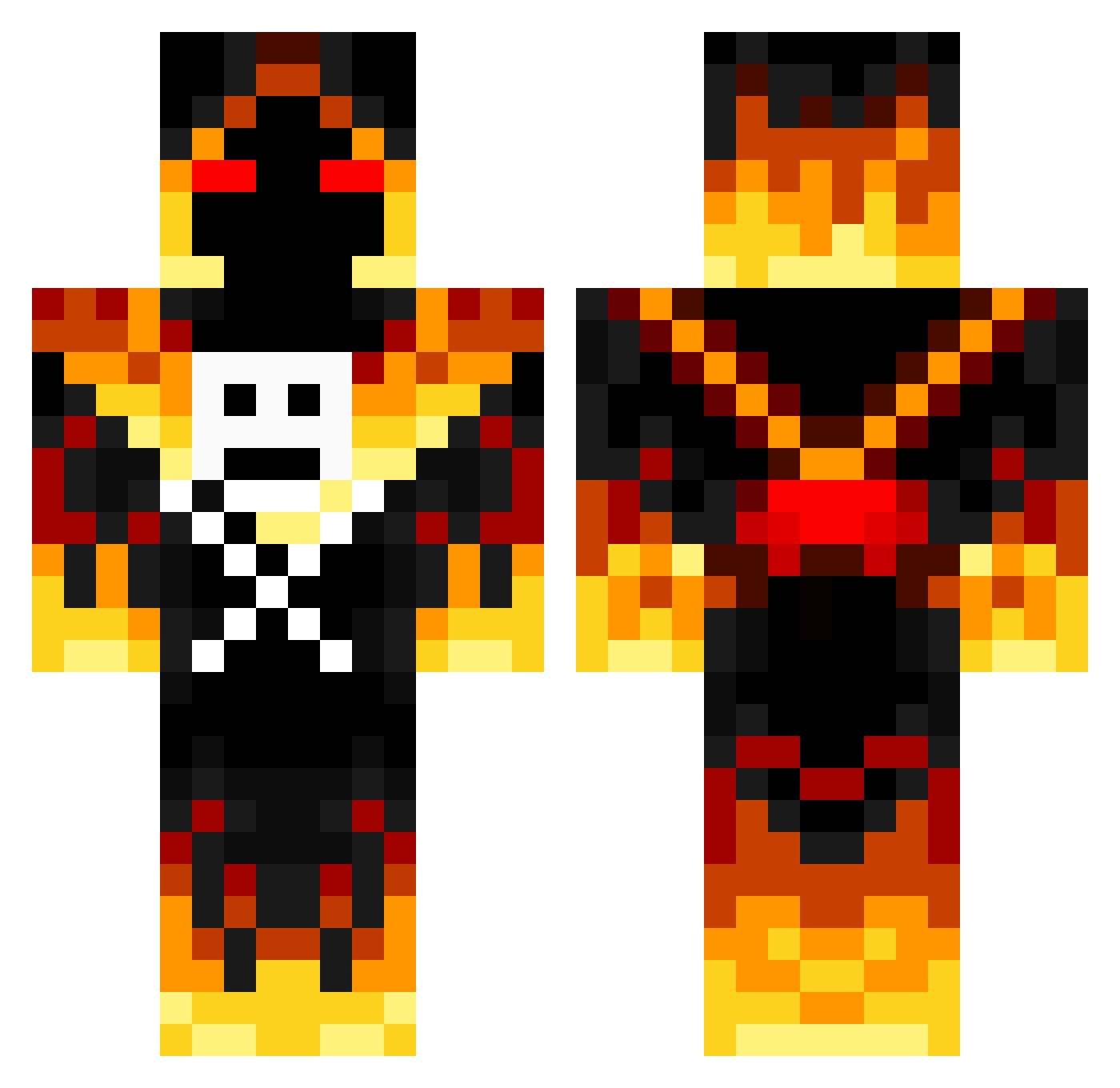 Kruemelmonster81 Minecraft skin, front and back view