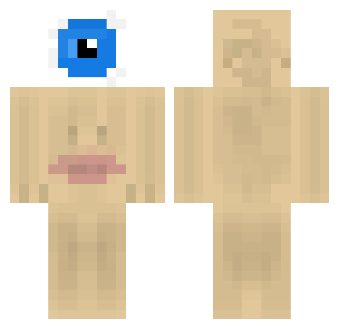 Trunk5s Minecraft skin, front and back view
