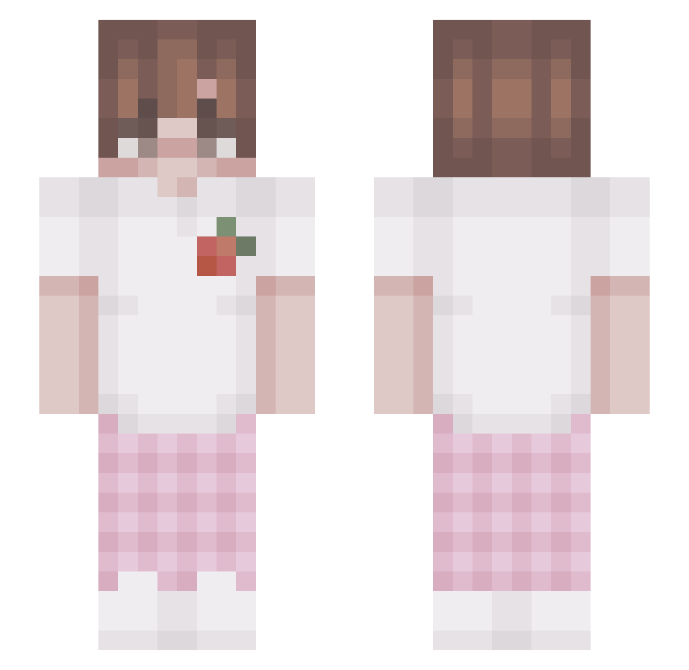 ItsZyn0x Minecraft skin, front and back view