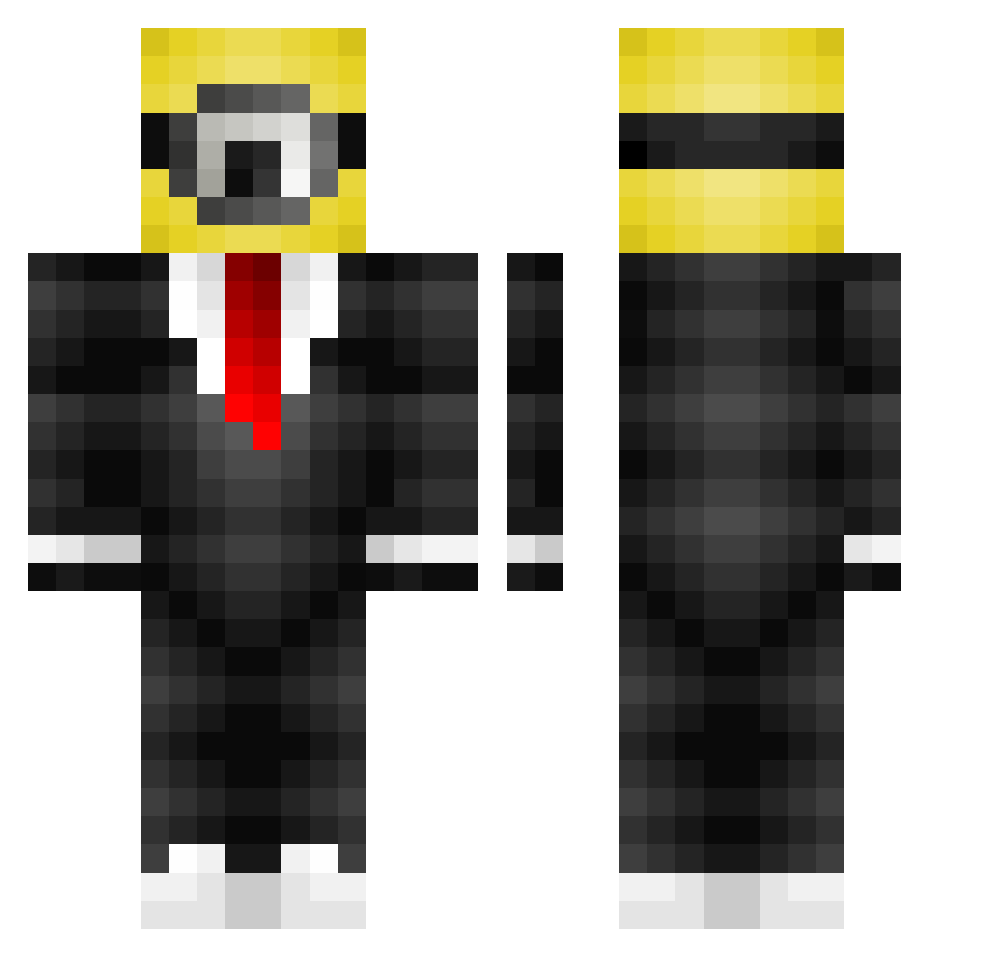 Nummelankeisari Minecraft skin, front and back view