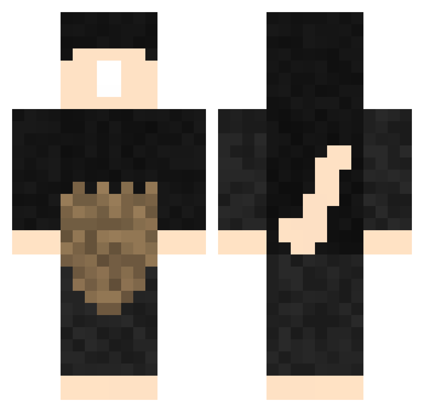 Zoyotte8 Minecraft skin, front and back view