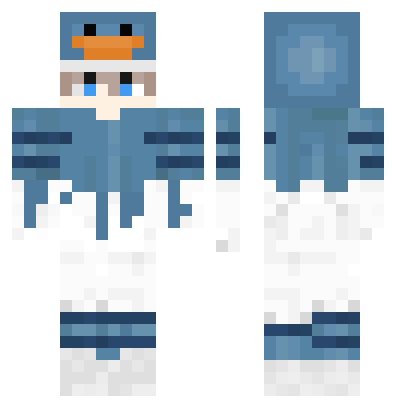 69420mitQueni Minecraft skin, front and back view