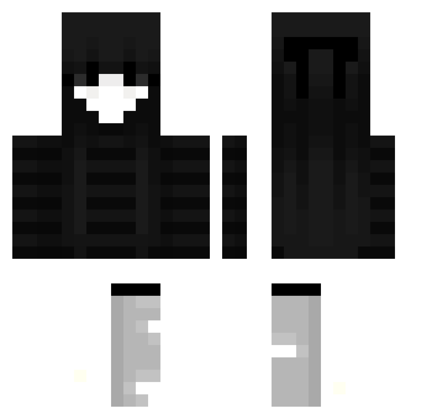 Makhud Minecraft skin, front and back view