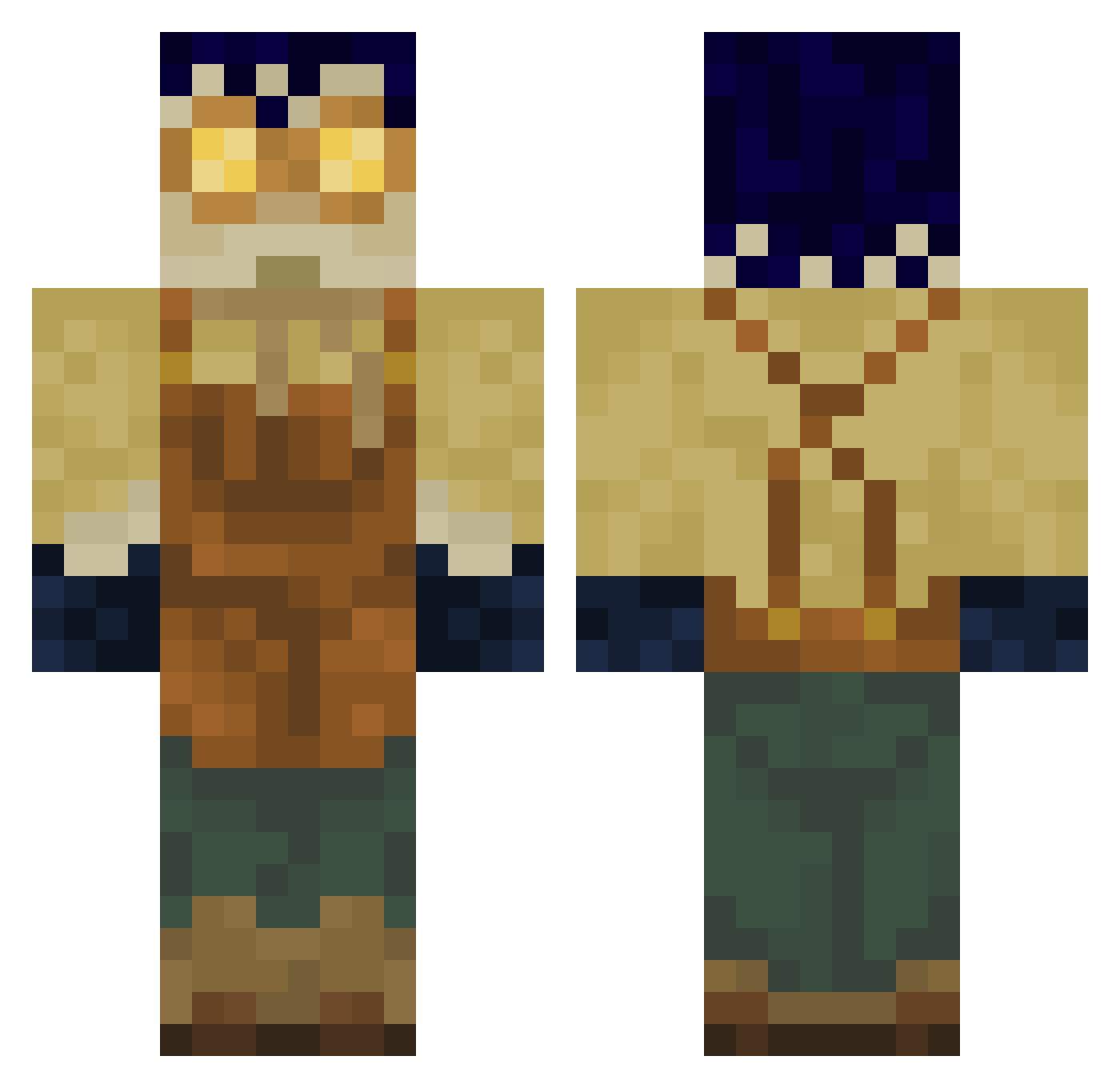 Kyle_1118 Minecraft skin, front and back view