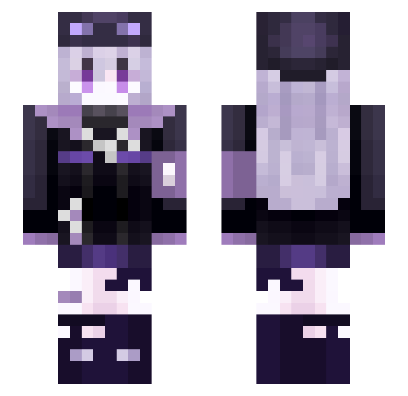 whyjl Minecraft skin, front and back view