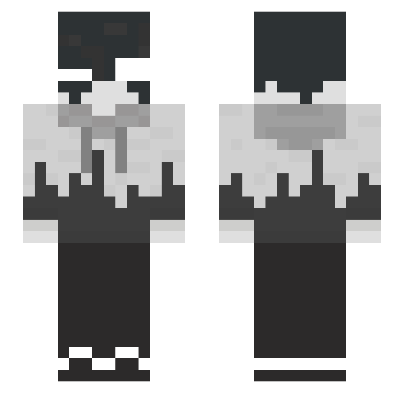 Sniezak Minecraft skin, front and back view