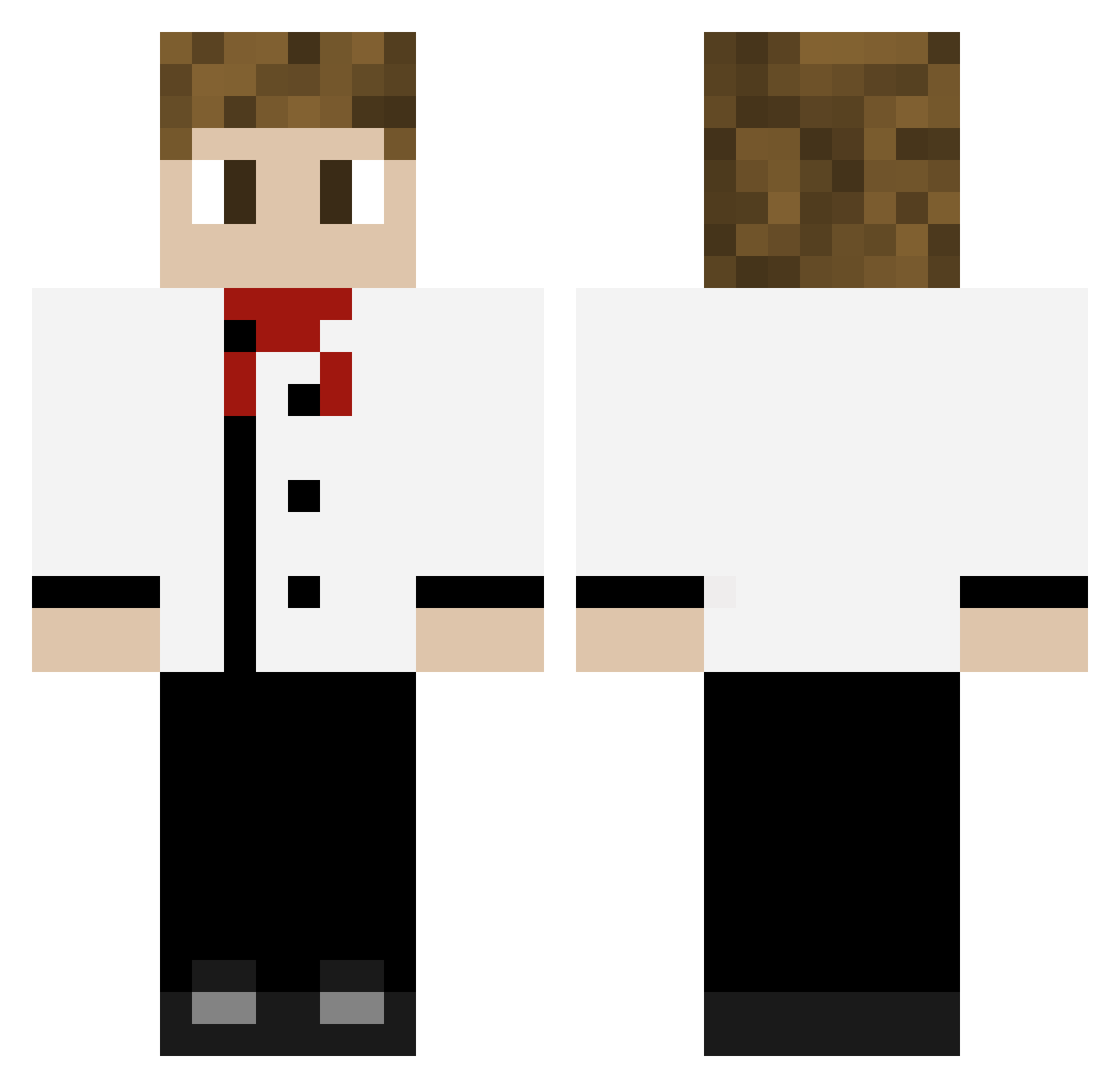 KokkenA Minecraft skin, front and back view