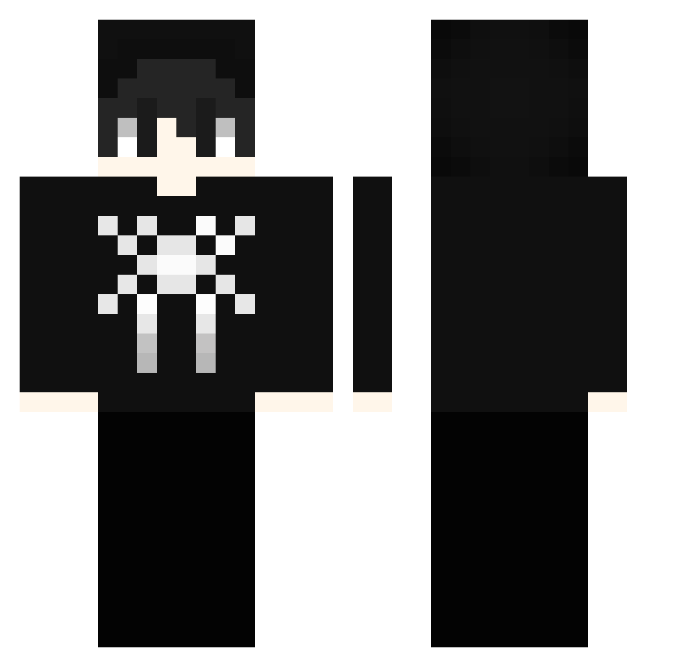 tigerr3000 Minecraft skin, front and back view