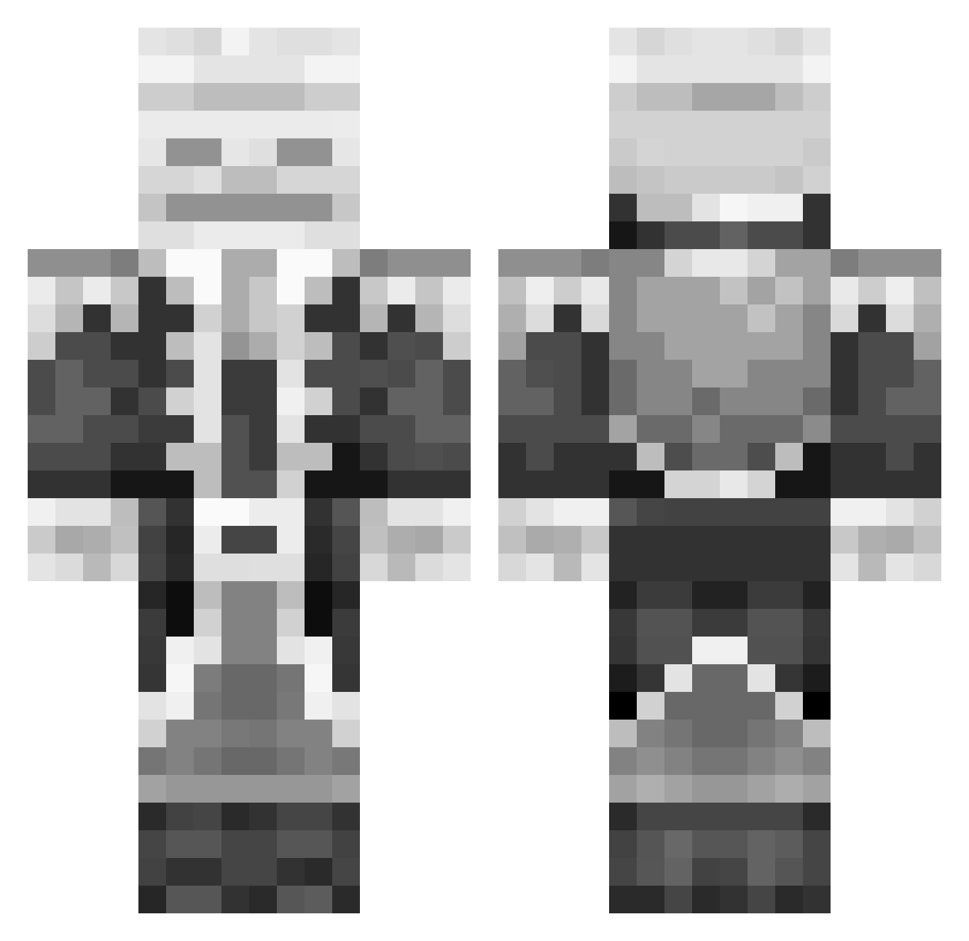 Juwei Minecraft skin, front and back view