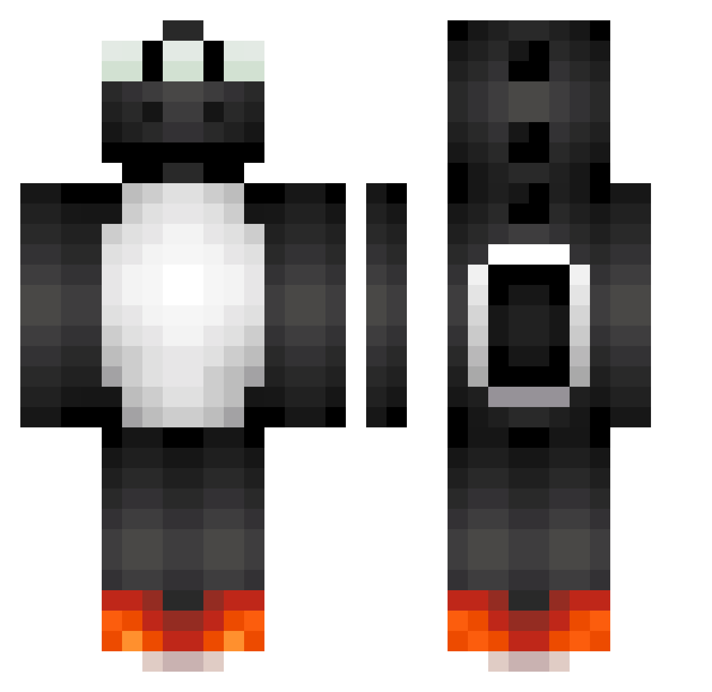 Galletaaa Minecraft skin, front and back view