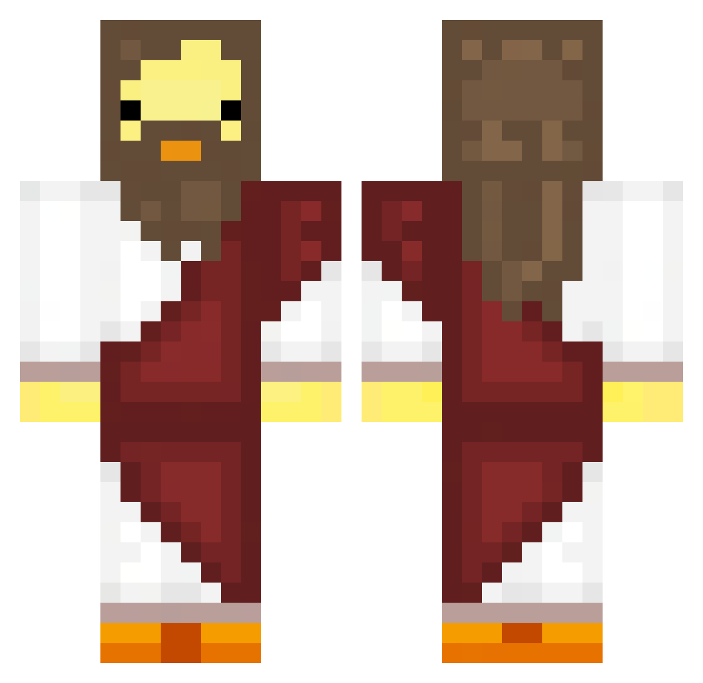 Cedesjo Minecraft skin, front and back view