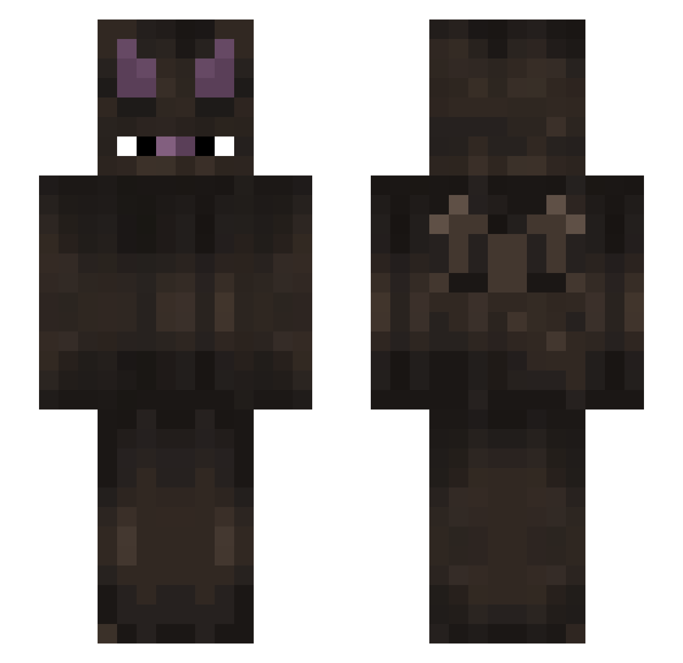 AsieQ89 Minecraft skin, front and back view