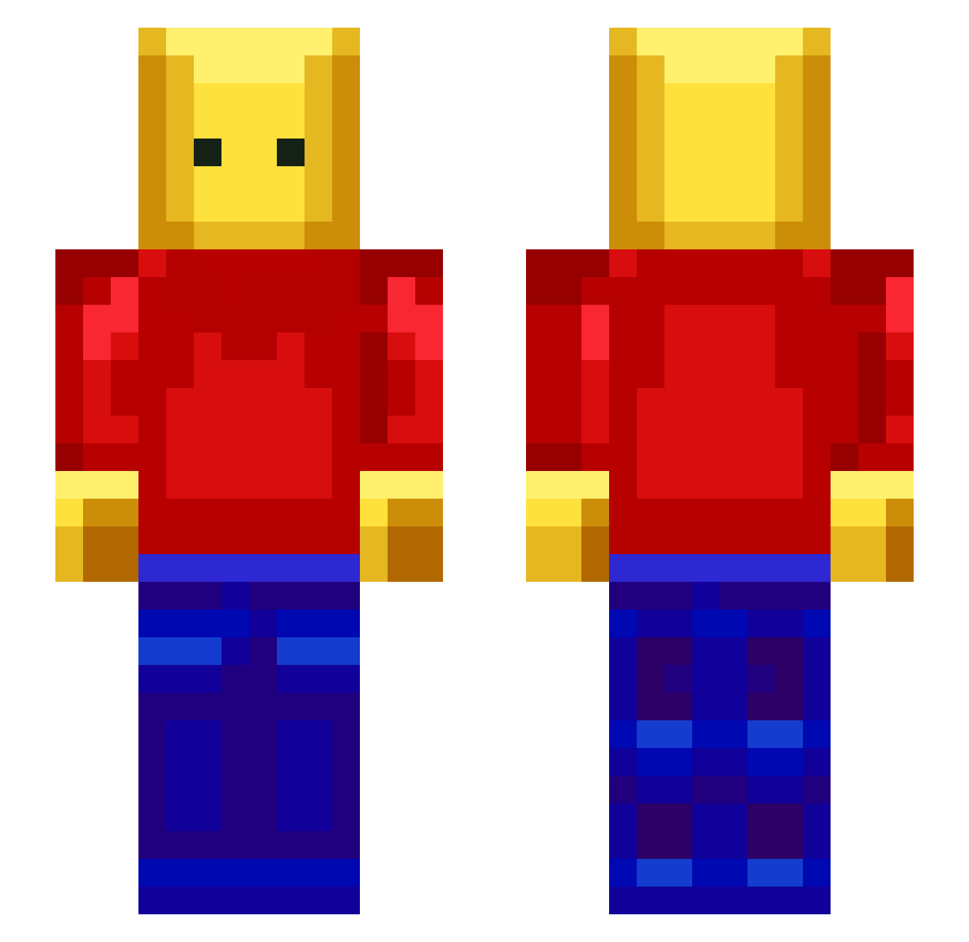 einluucas Minecraft skin, front and back view