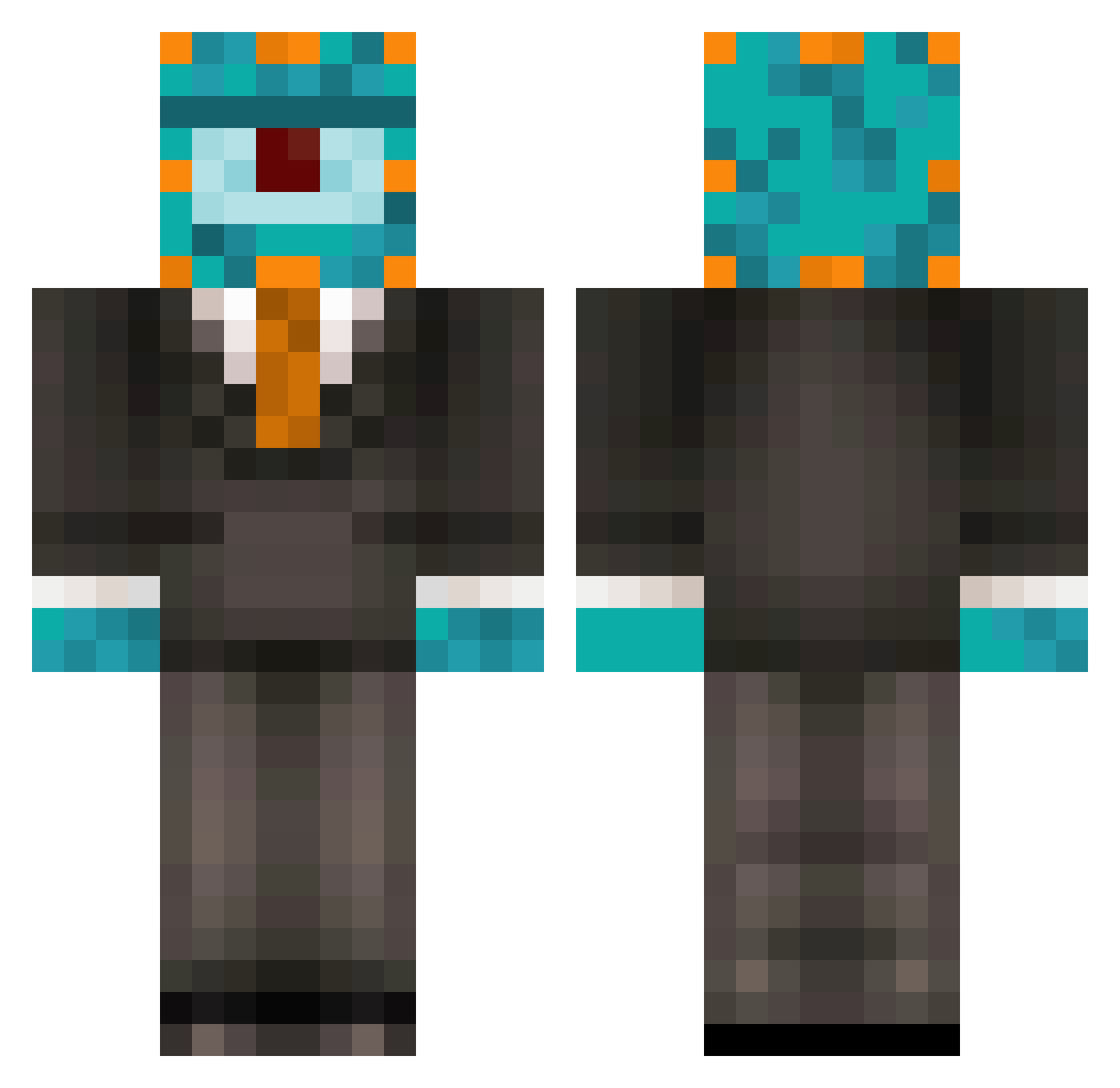 ScottyMcSly Minecraft skin, front and back view