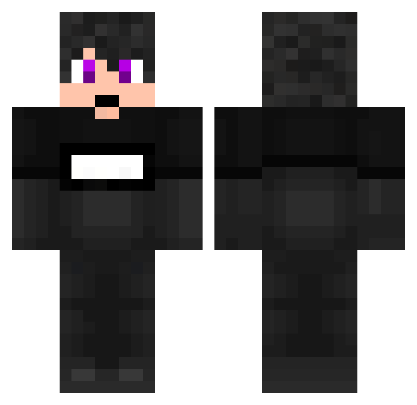 rasberrryy Minecraft skin, front and back view