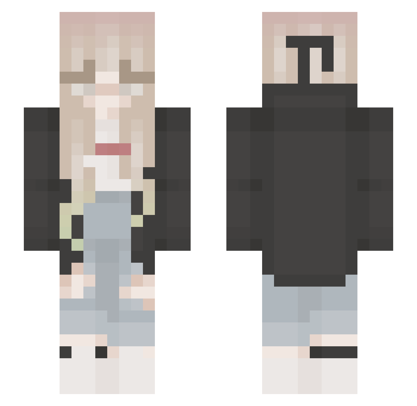 Annabella Minecraft skin, front and back view