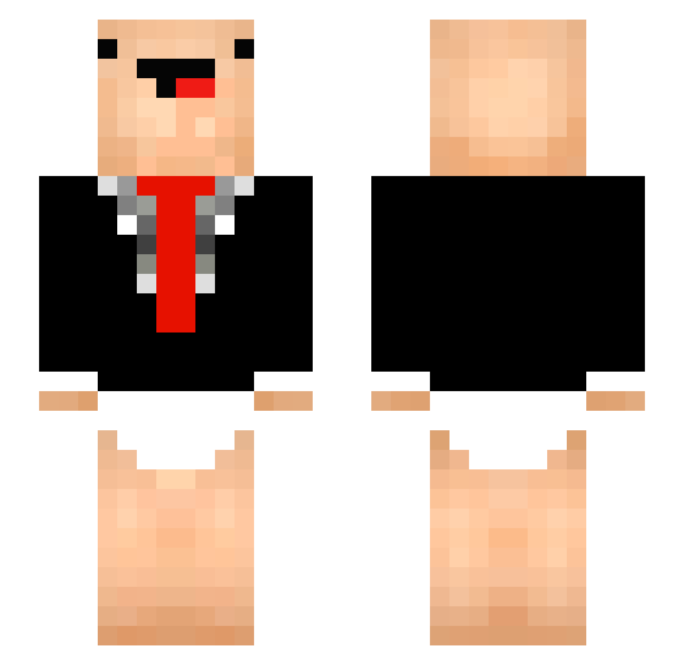 idozimmer Minecraft skin, front and back view