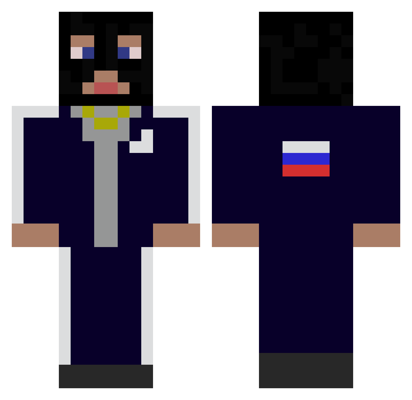 generaal8 Minecraft skin, front and back view