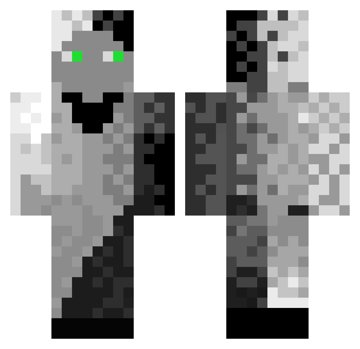 GanzEinfachSilas Minecraft skin, front and back view