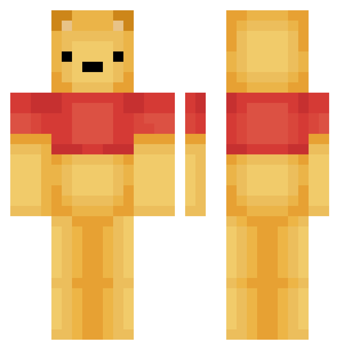impactwhey Minecraft skin, front and back view