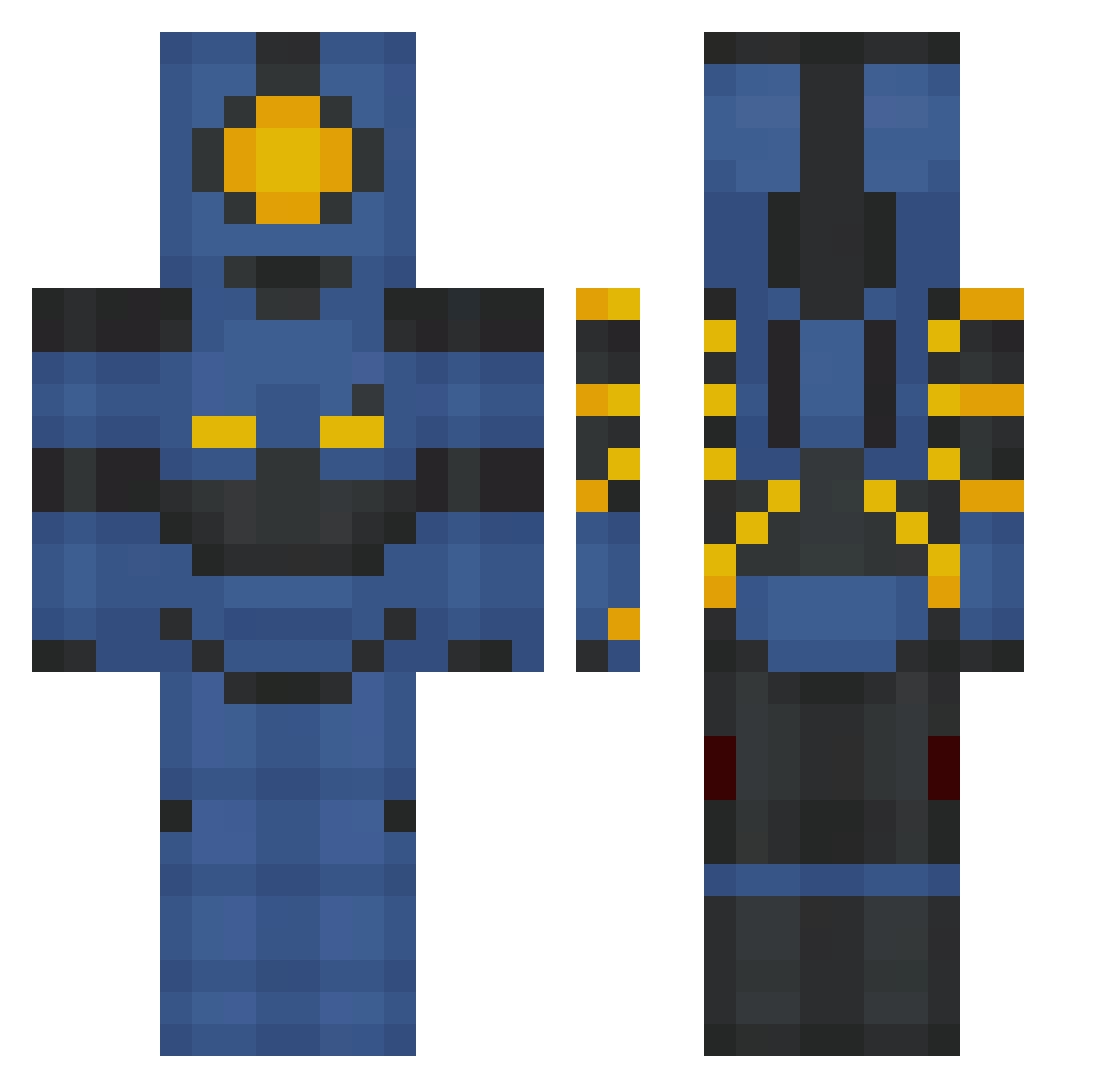 imnb Minecraft skin, front and back view