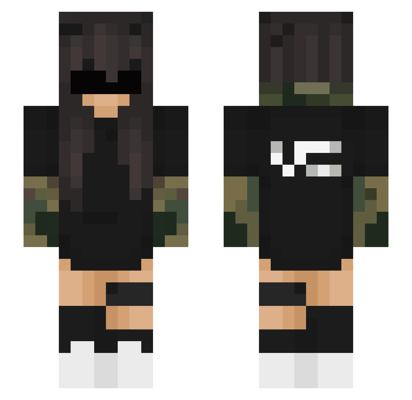 ineedweeed Minecraft skin, front and back view