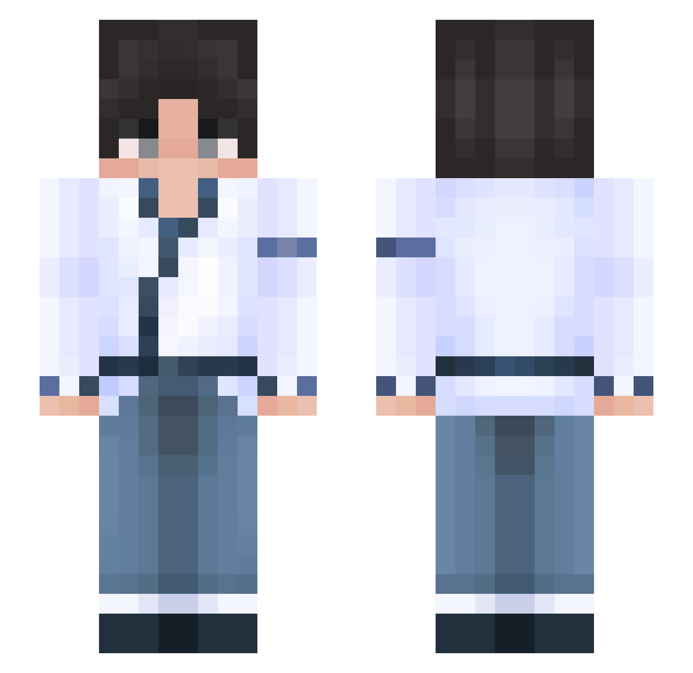Se__HI Minecraft skin, front and back view