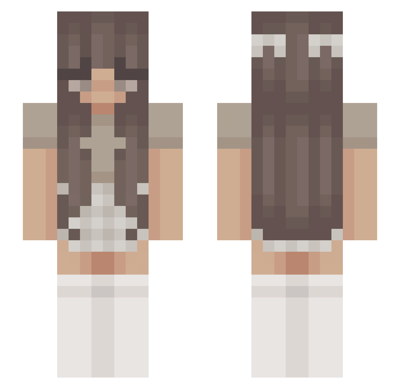 sierra_grxce Minecraft skin, front and back view