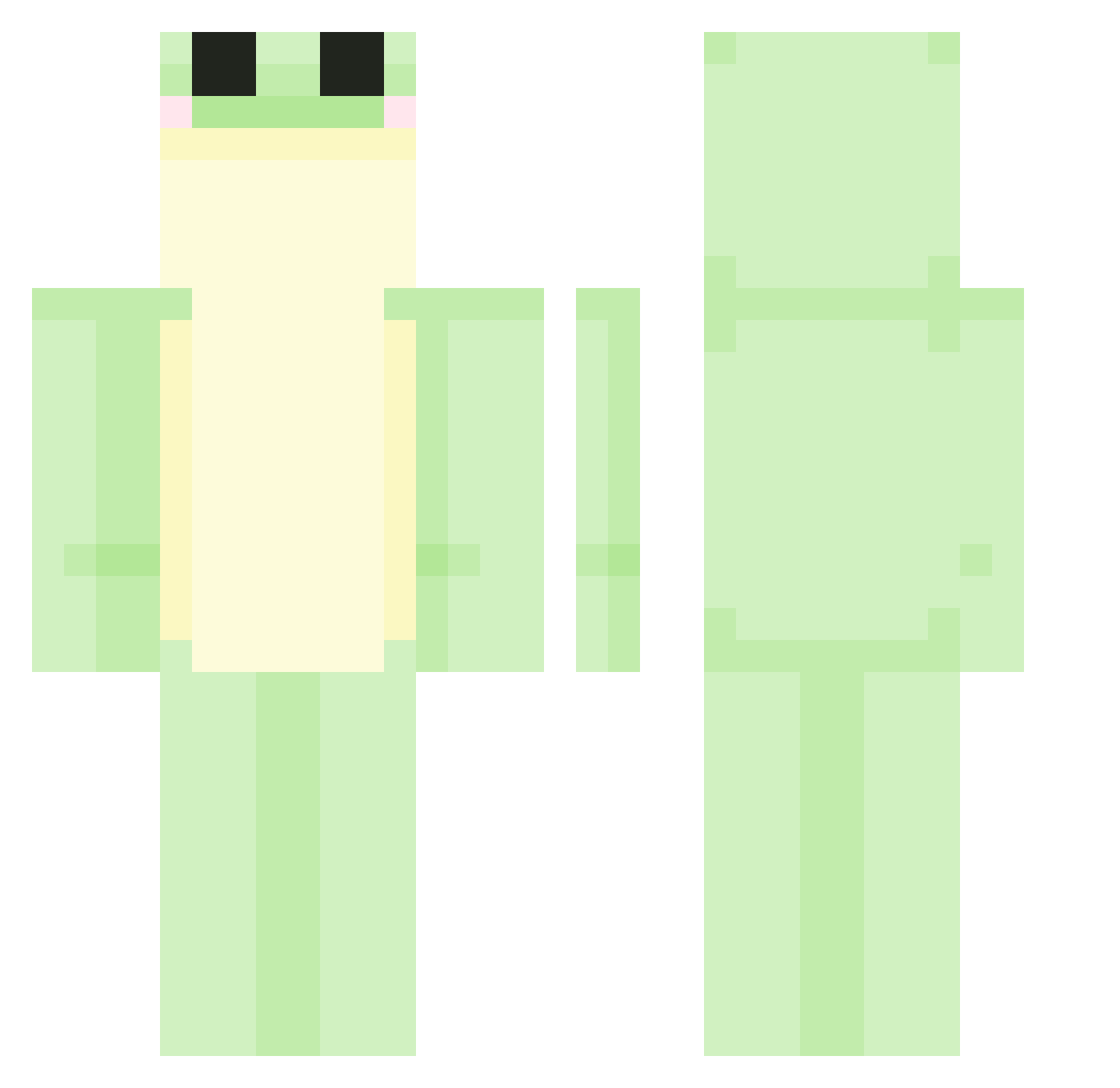 Melanthios1 Minecraft skin, front and back view