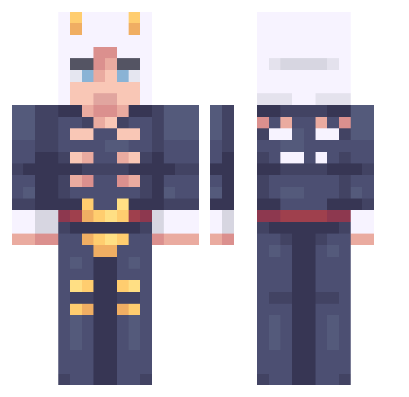 InsaneLarp67 Minecraft skin, front and back view