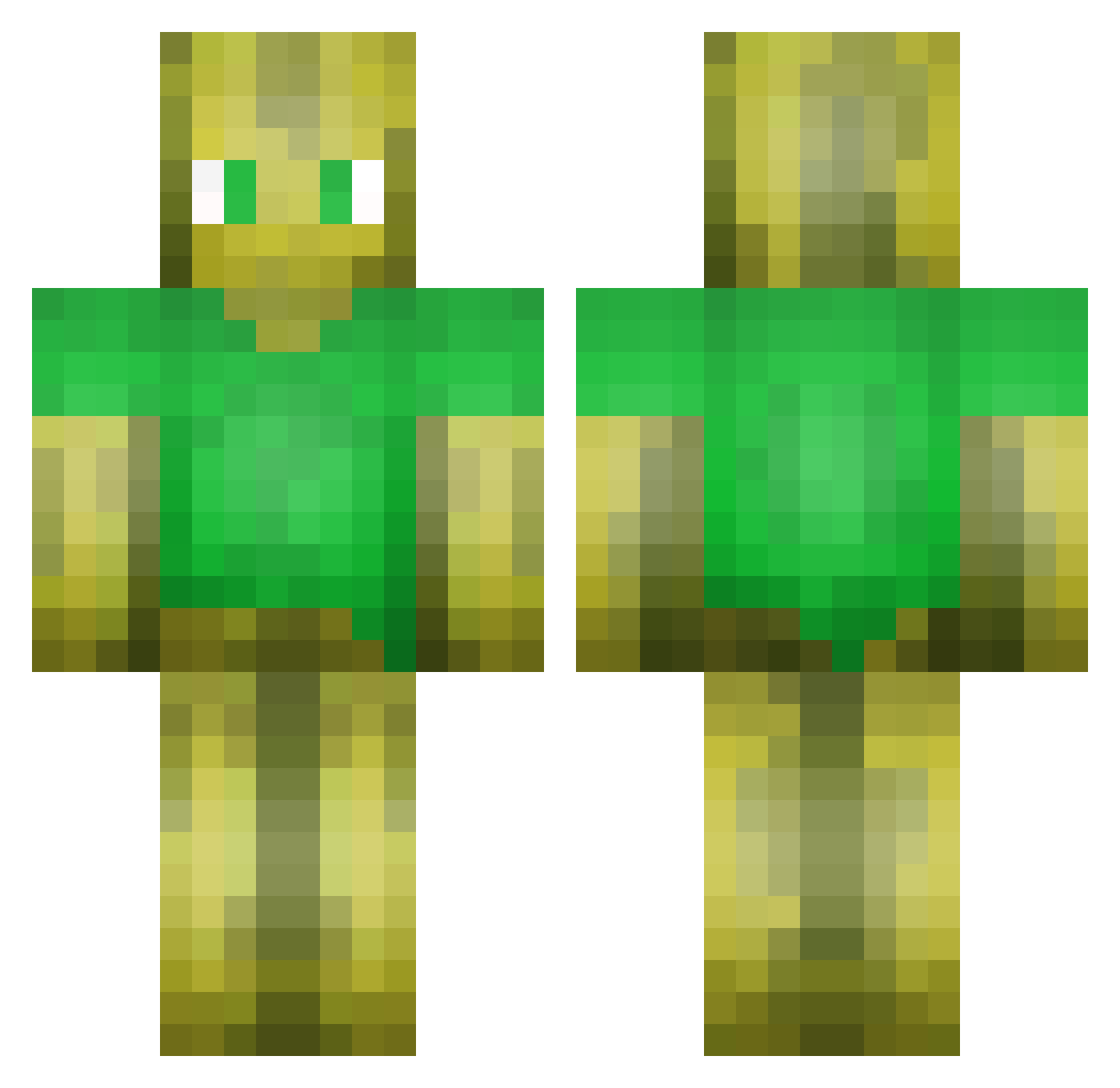 Vonnn Minecraft skin, front and back view